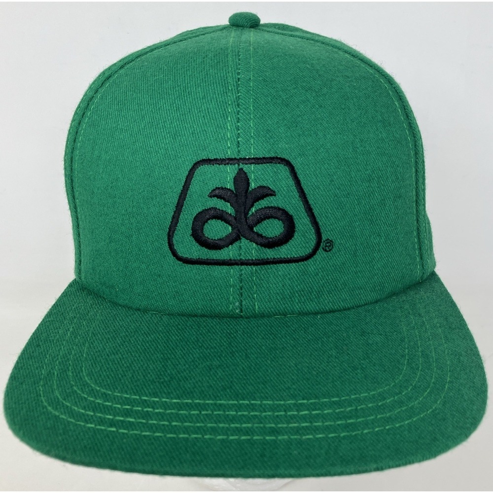 Vintage Pioneer Seed Company Green Snapback Farm Hat Made In USA‎